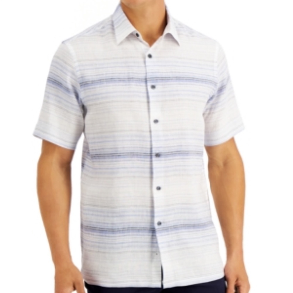 Tasso Elba Men's Capri Striped Shirt